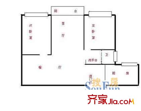 上海 延铁家园 户型图