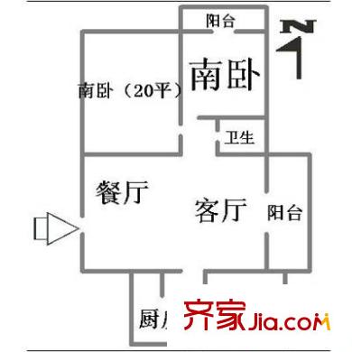 双辽支路70弄小区户型图户型图 3室2厅1卫1厨