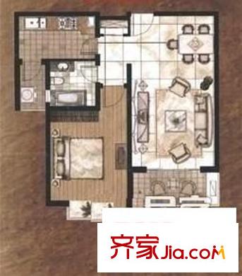 圣骊澳门苑 1室 户型图