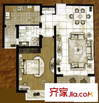 圣骊澳门苑 1室 户型图