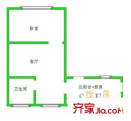 朱家灘小區(qū)戶(hù)型圖戶(hù)型圖 1室1廳1衛(wèi)1廚