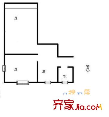 朱家灘小區(qū)戶(hù)型圖戶(hù)型圖 2室1廳1衛(wèi)1廚