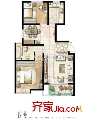 浦發(fā)博園別墅戶型圖戶型圖 2室1廳1衛(wèi)1廚