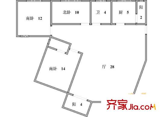 上海 银桥花园 户型图