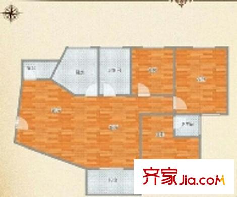 银桥花园 3室 户型图