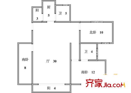 上海 银桥花园 户型图