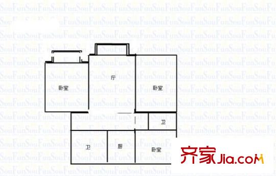 港城新苑戶(hù)型圖戶(hù)型圖 3室1廳2衛(wèi)1廚