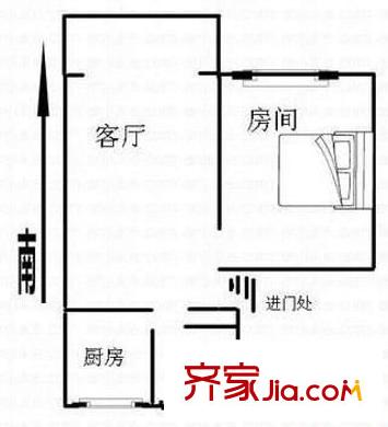 新高橋春暉苑 1室 戶型圖