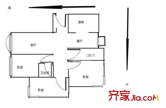 第九城市二期 0室 戶型圖
