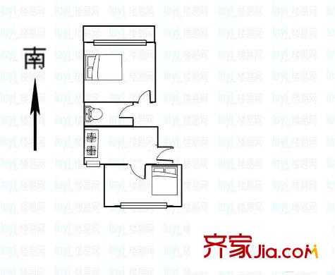由由二村 2室 戶型圖