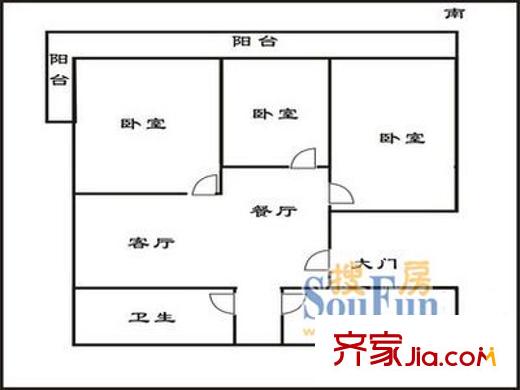 上海 天申小区 户型图