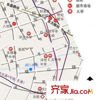 浦江映象交通圖