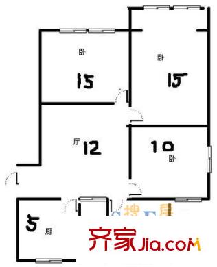 上海 竹園高層 戶型圖