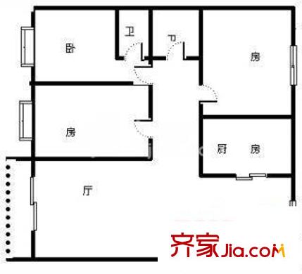 碧林湾北苑 3室 户型图