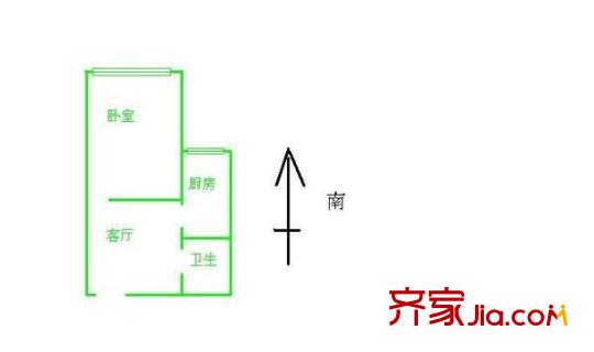 云二小區(qū)戶型圖 戶型圖 1室1廳1衛(wèi)1廚