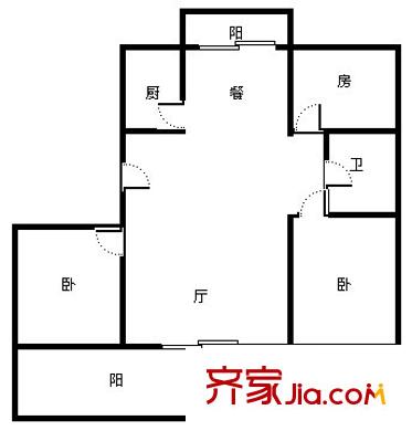 碧林湾北苑 3室 户型图