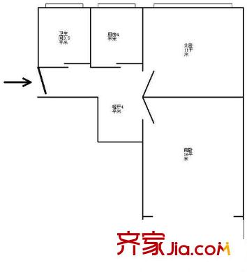 明珠花苑戶型圖 戶型圖 2室1廳1衛(wèi)1廚