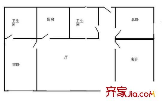 明珠花苑 0室 戶型圖