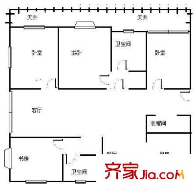 高境苑户型图户型图 4室2厅2卫1厨