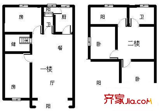 龙柏西郊公寓户型图户型图 4室2厅2卫1厨