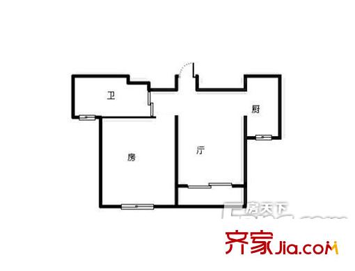 文宝苑户型图户型图 1室1厅1卫1厨