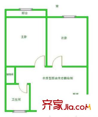 華飛公寓戶型圖傲園 2室 戶型圖 2室1廳1衛(wèi)1廚
