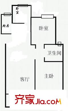 昌里雅苑 2室 戶(hù)型圖