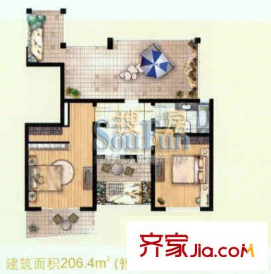 昌里雅苑戶(hù)型圖5室2廳3衛(wèi)1廚