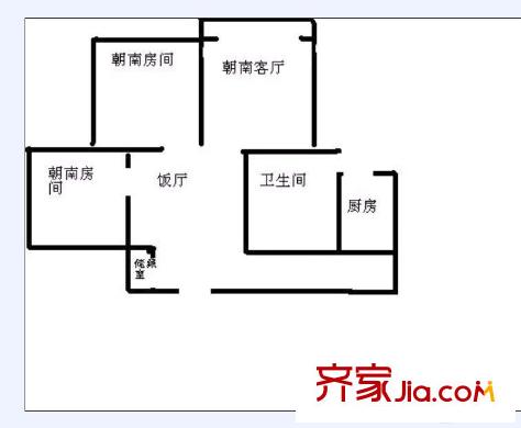 昌里雅苑戶(hù)型圖戶(hù)型圖 2室1廳1衛(wèi)1廚