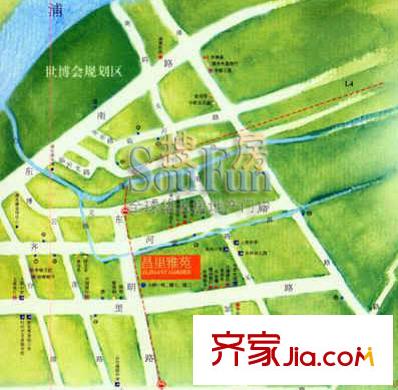 昌里雅苑交通圖
