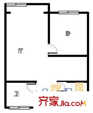 證大家園戶型圖戶型圖 1室2廳1衛(wèi)1廚