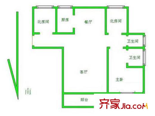 證大家園 3室 戶型圖