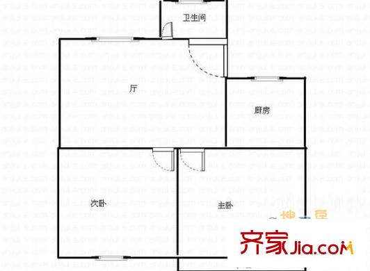 海江二村2室1厅1卫1厨