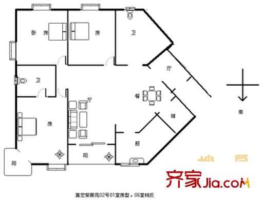 上海 国贸花园 户型图