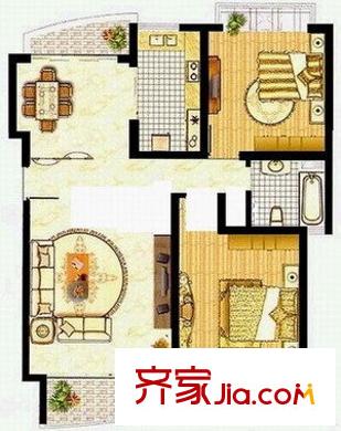 凌兆玉蘭苑 2室 戶型圖