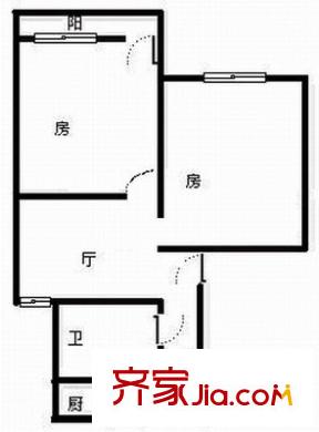 凌兆玉蘭苑 2室 戶型圖