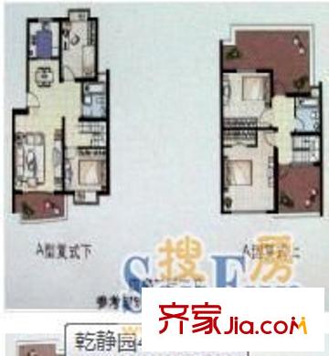 上大阳光乾静园 4室 户型图