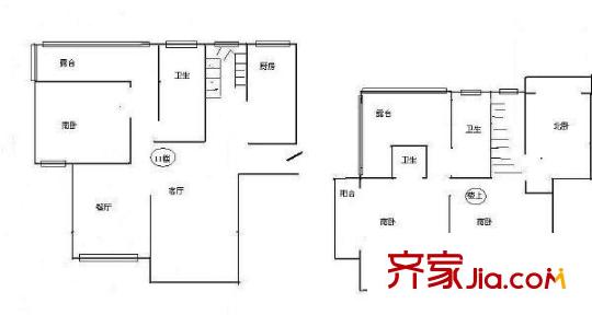 三泉家园户型图户型图 4室2厅2卫2厨