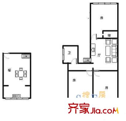 上海 虹城公寓 户型图