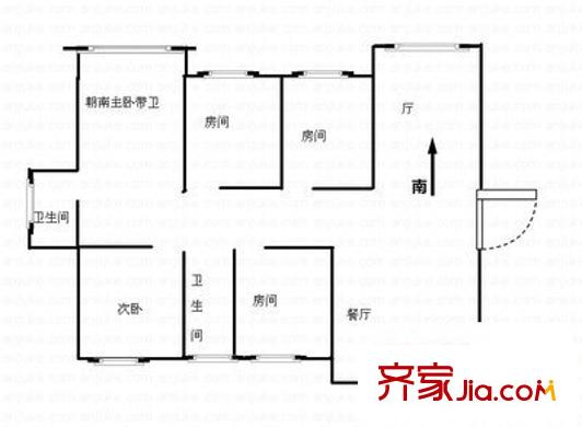 万里雅筑 5室 户型图