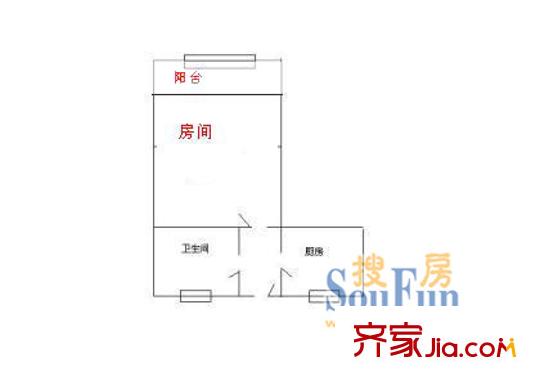 金楊新村十街坊1室  戶型圖