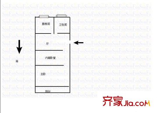 逸仙华庭 0室 户型图