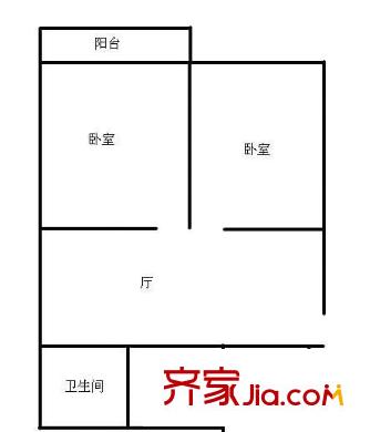 南新四村戶型圖戶型圖 2室1廳1衛(wèi)1廚