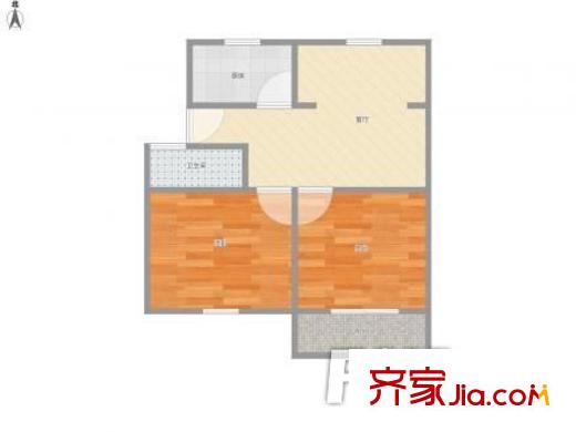 香泉苑 2室 户型图