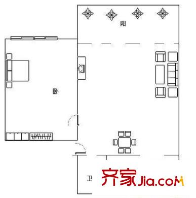 闵浦新苑六村户型图户型图 1室1厅1卫1厨