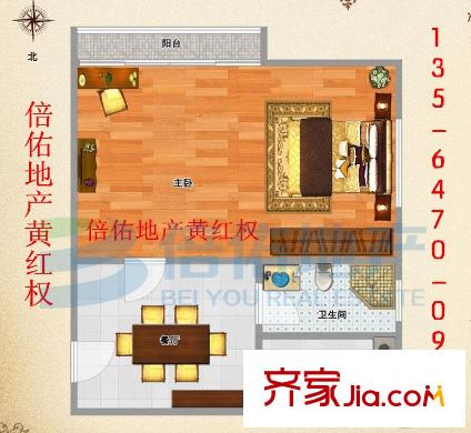真光二街坊 1室 户型图