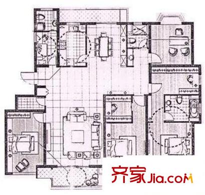 古北玛瑙园 2室 户型图