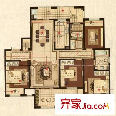 泰欣嘉园 4室 户型图