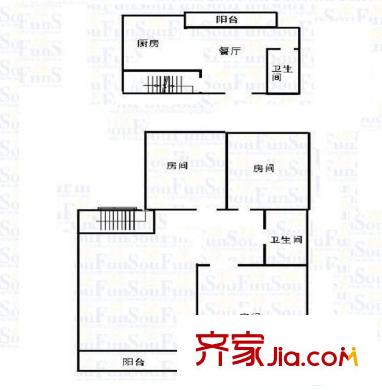 康桥水都 3室 户型图