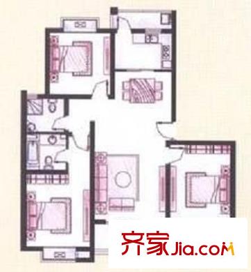 中通雅苑 3室 户型图